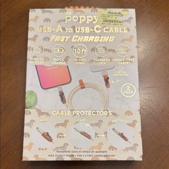 Poppy USB-A to USB-C for Cable 10 Feet - Picture 3 of 3